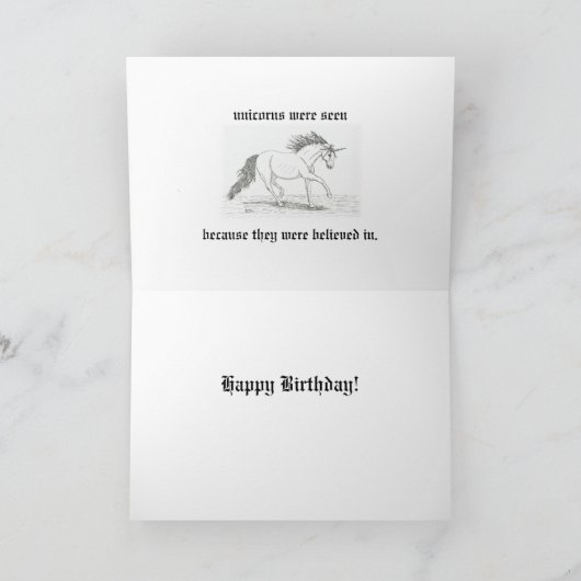 "Unicorns werden verondersteld in" Kaart (Binnen)
