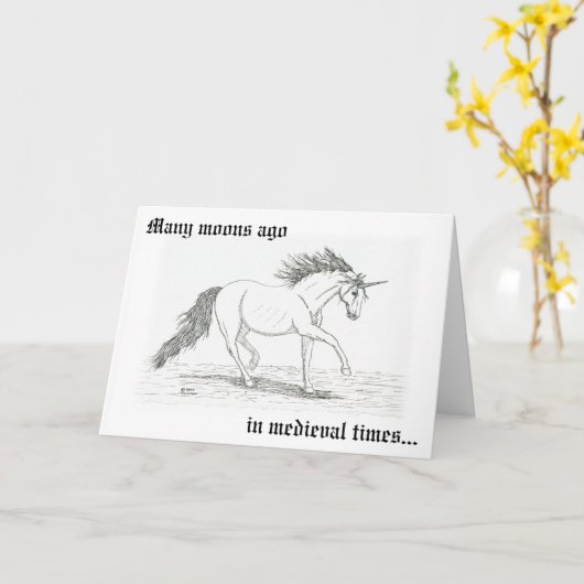 "Unicorns werden verondersteld in" Kaart (Gele Bloem)