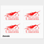 Unicorns, Wilde Over Unicorns, Unicorn Rechthoekige Sticker (Vel)