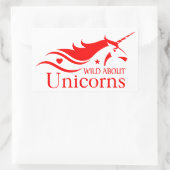 Unicorns, Wilde Over Unicorns, Unicorn Rechthoekige Sticker (Tas)