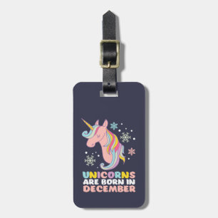 Unicorns worden geboren in december 2010, meisje bagagelabel