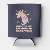 Unicorns worden geboren in december jongstleden. blikjeskoeler (Voorkant)