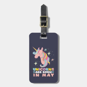 Unicorns worden geboren in mei jongstleden, meisje bagagelabel
