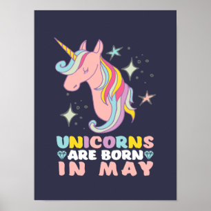Unicorns worden geboren in mei jongstleden, meisje poster