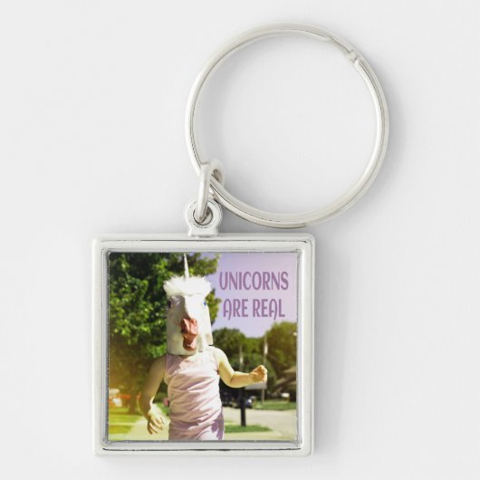 Unicorns zijn echt grappige Humor Sleutelhanger (Voorkant)