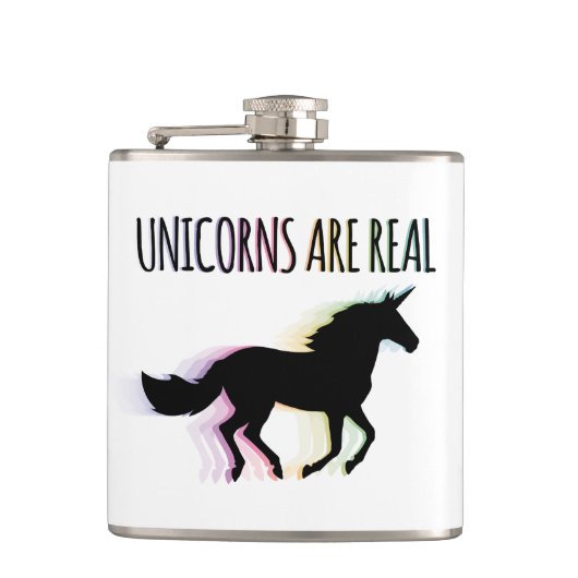 Unicorns zijn echt heupfles (Voorkant)
