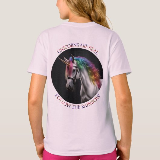 Unicorns zijn echt t-shirt (Achterkant)