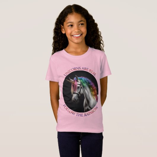 Unicorns zijn echt t-shirt (Voorkant volledig)