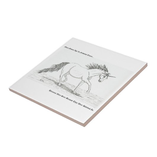 Unicorns zijn echt tegeltje (Zijkant)