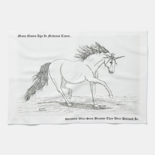 Unicorns zijn echt theedoek (Horizontaal)