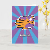 Unicorns zijn echte verjaardagsfeestjes Kaart (Gele Bloem)