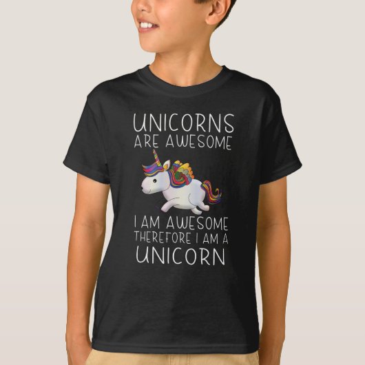 Unicorns zijn geweldige - ik ben geweldige t-shirt (Voorkant)