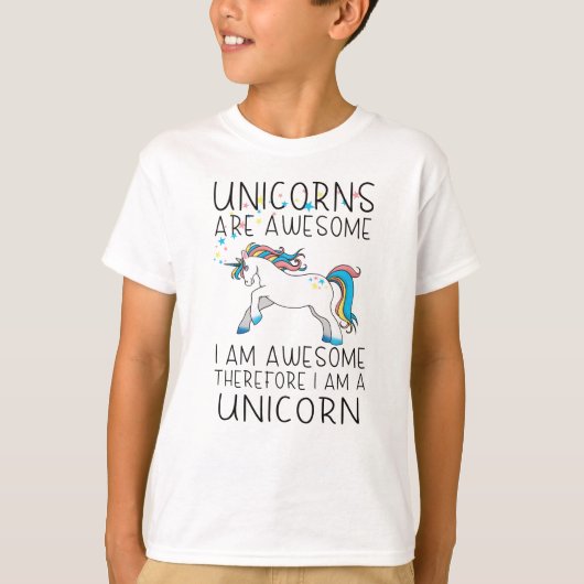 Unicorns zijn geweldige - ik ben geweldige t-shirt (Voorkant)