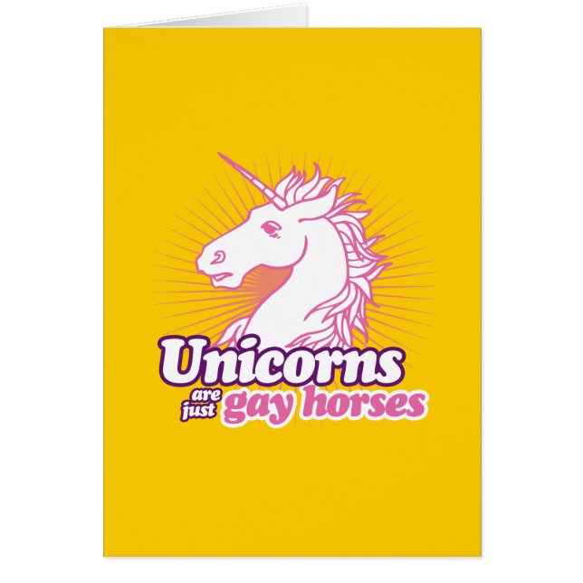 UNICORNS ZIJN GEWOON GAY HORSES (Voorkant)