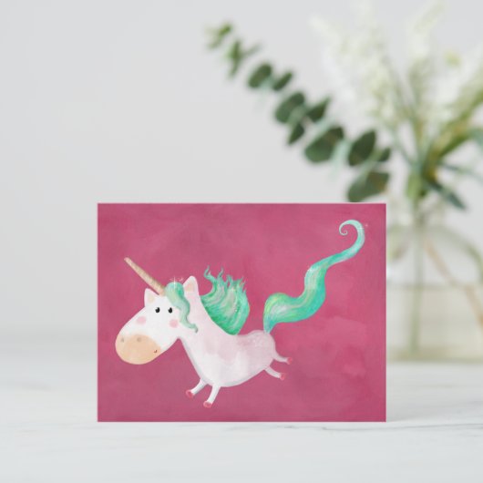 Unicorns zijn Magisch Briefkaart (Staand voorkant)