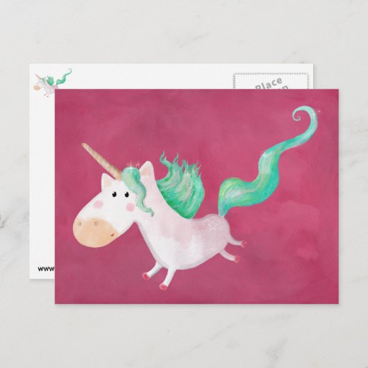 Unicorns zijn Magisch Briefkaart (Voorkant / Achterkant)