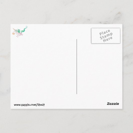 Unicorns zijn Magisch Briefkaart (Achterkant)