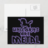 Unicorns zijn metaal briefkaart (Voorkant / Achterkant)
