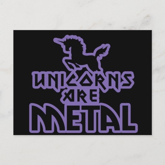 Unicorns zijn metaal briefkaart (Voorkant)