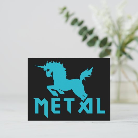 Unicorns zijn metaal briefkaart (Staand voorkant)