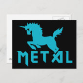 Unicorns zijn metaal briefkaart (Voorkant / Achterkant)