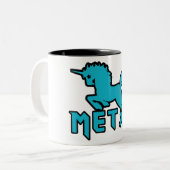 Unicorns zijn metaal tweekleurige koffiemok (Voorkant links)