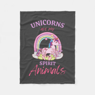 Unicorns zijn mijn gedistilleerde dieren fleece deken