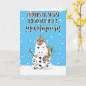 unicorns zijn vorig jaar zo grappige kerst kaart (Gele Bloem)