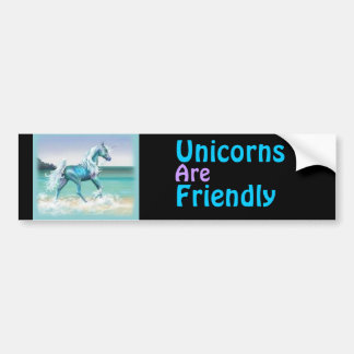 Unicorns zijn vriendelijk bumpersticker