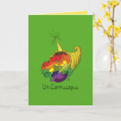 Unicornucopie Thanksgiving Wenskaart Kaart (Gele Bloem)