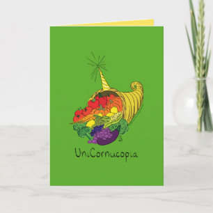Unicornucopie Thanksgiving Wenskaart Kaart
