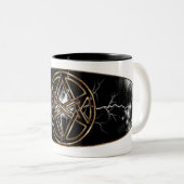 Unicursal Lightening Drinkware Tweekleurige Koffiemok (Voorkant rechts)