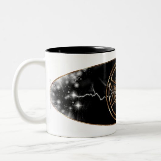 Unicursal Lightening Drinkware Tweekleurige Koffiemok (Links)