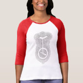 Unicycle Drawing Meditation (wit) T-shirt (Voorkant)