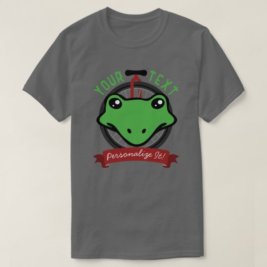 Unicycle Frog Graphic T-shirt (Design voorkant)