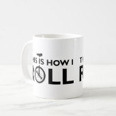 Unicycle hoe ik Funny Mug kan rollen Koffiemok (Voorkant links)