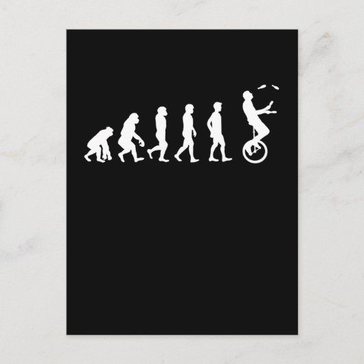 Unicycle Juggling Circus Artist Juggler Briefkaart (Voorkant)