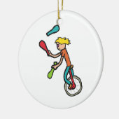 Unicycle Keramisch Ornament (Links)