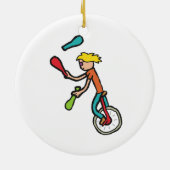 Unicycle Keramisch Ornament (Achterkant)
