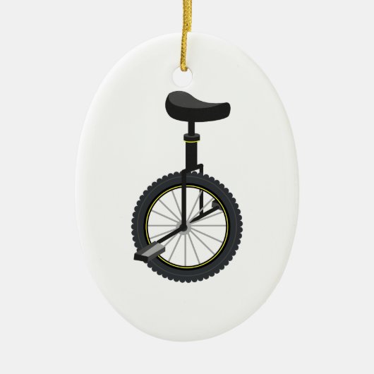 Unicycle Keramisch Ornament (Voorkant)