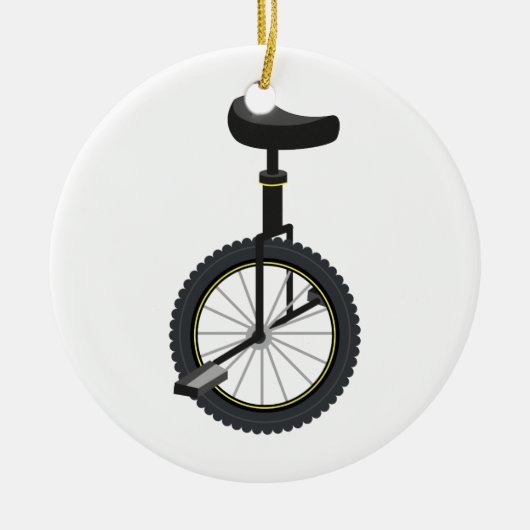 Unicycle Keramisch Ornament (Voorkant)