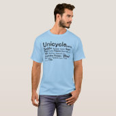 Unicycle parts t-shirt (Voorkant volledig)