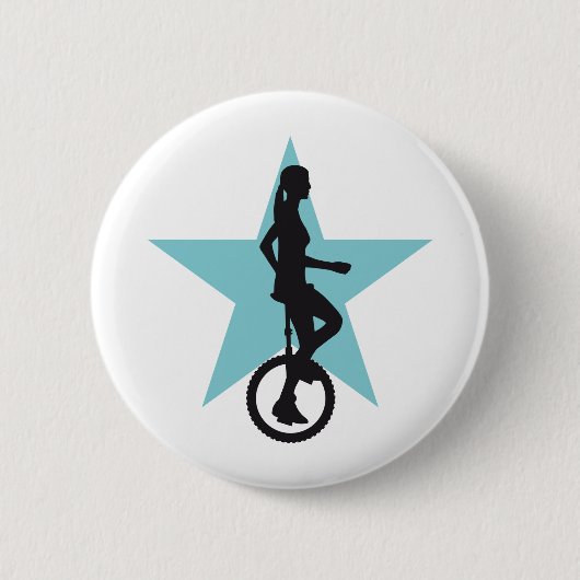 unicycle rider ronde button 5,7 cm (Voorkant)