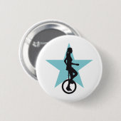 unicycle rider ronde button 5,7 cm (Voorkant /achterkant)