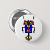 Unicycle Robot Ronde Button 5,7 Cm (Voorkant /achterkant)