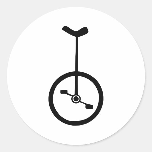 Unicycle Ronde Sticker (Voorkant)