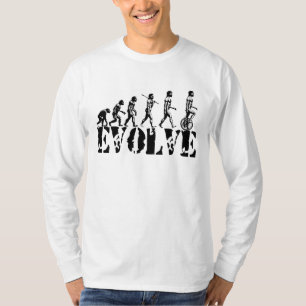 Unicycle Unicycling Sport Evolution Art T-shirt