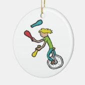 Unicycling Juggling Keramisch Ornament (Links)
