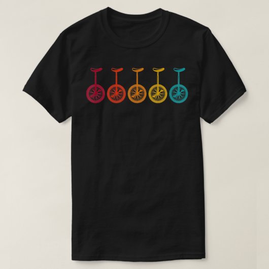 Unicycling Retro  Pedaller Unicycle Lover E T-shirt (Design voorkant)