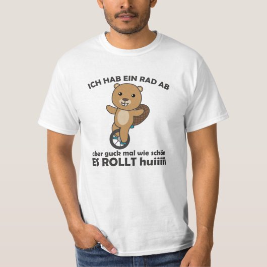 Unicyclist Beaver Circus T-shirt (Voorkant)